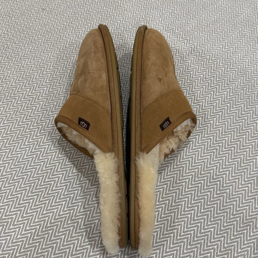 UGG Tan Shearling Lined Slippers Size 12